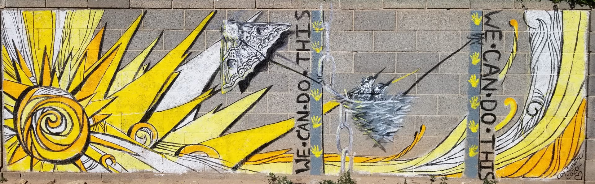 Art with heart mural 25x5 acrylic