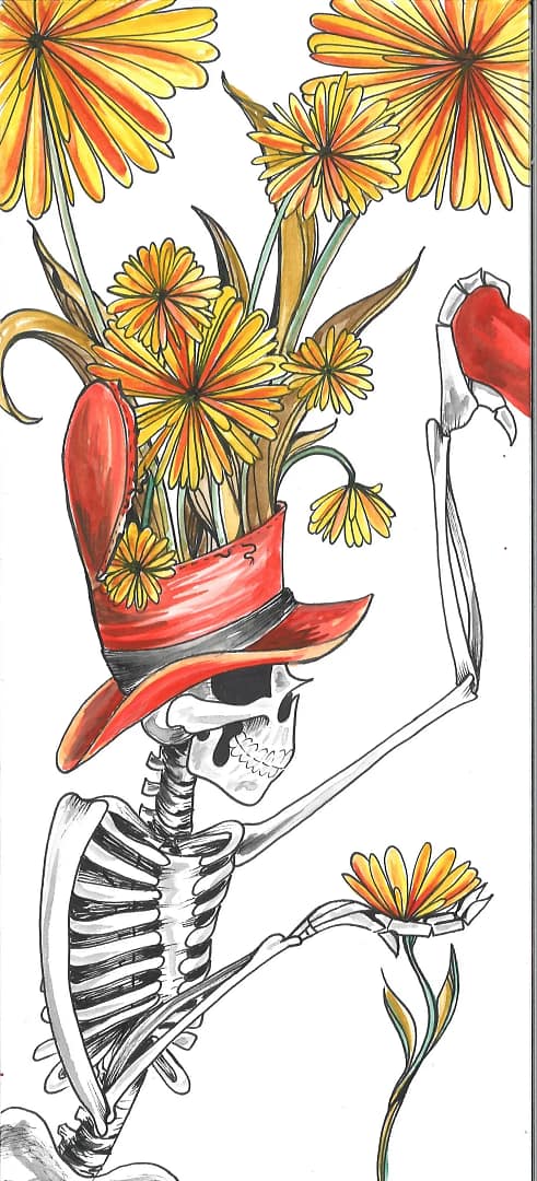 cropped growwhich pairs with Fly 8x10 watercolor and micron ink 1