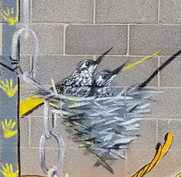 Art w heart nest