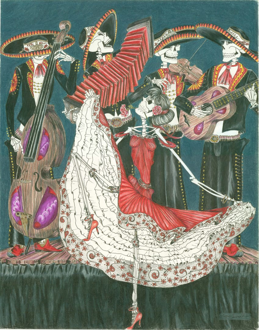 Shes Still got it 11x17 colored pencil