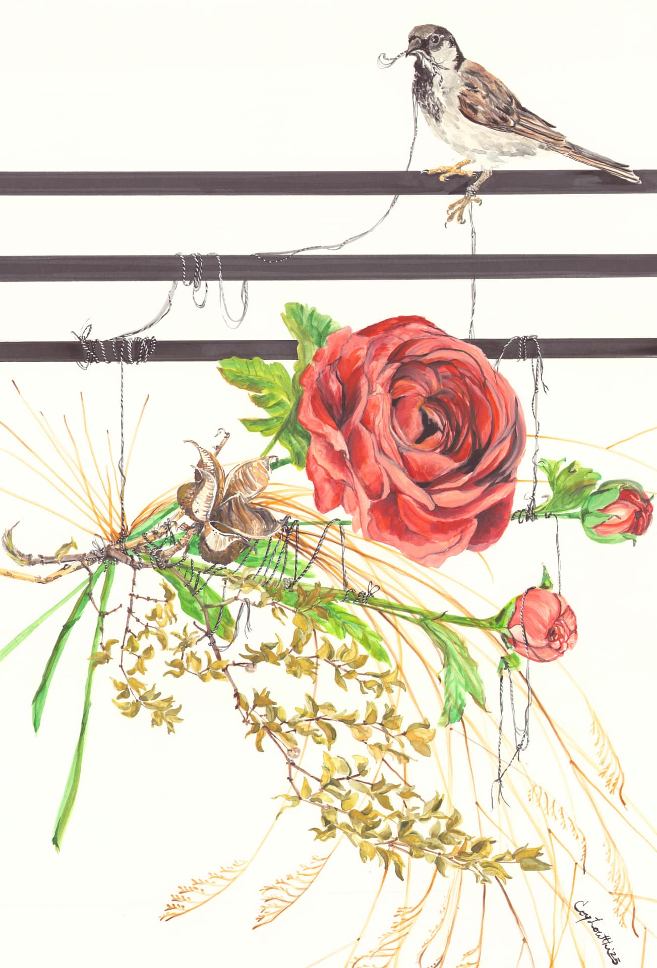 Cagey Creosote watercolor on archival paper 18x24 20232 scaled